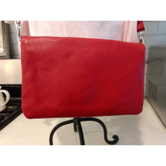 Red Messenger Crossbody Vegan Leather Grace Adele - Picture 7 of 11